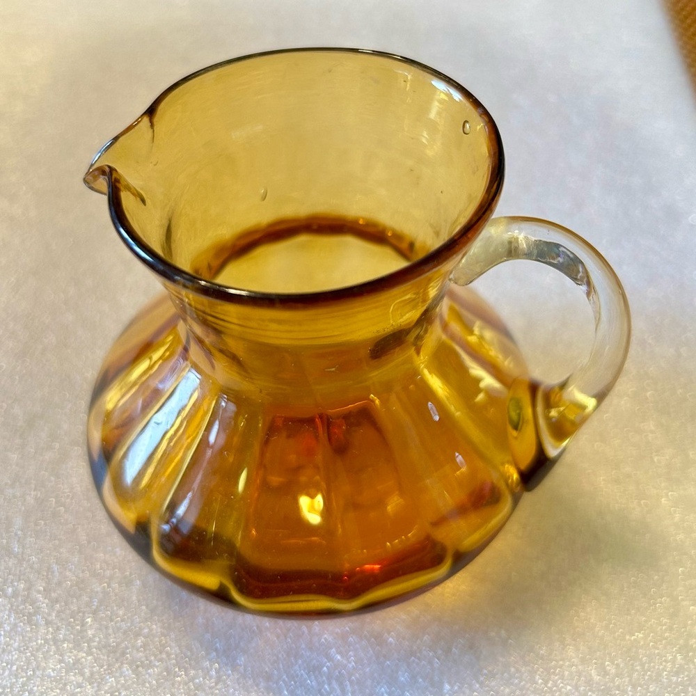 VTG Pilgrim Glass Amber Pitcher
